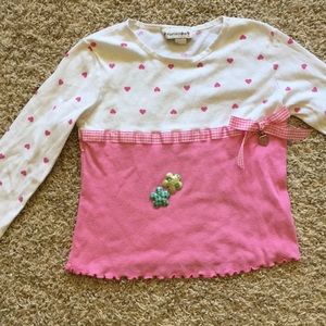 Long sleeves top with hearts 💕